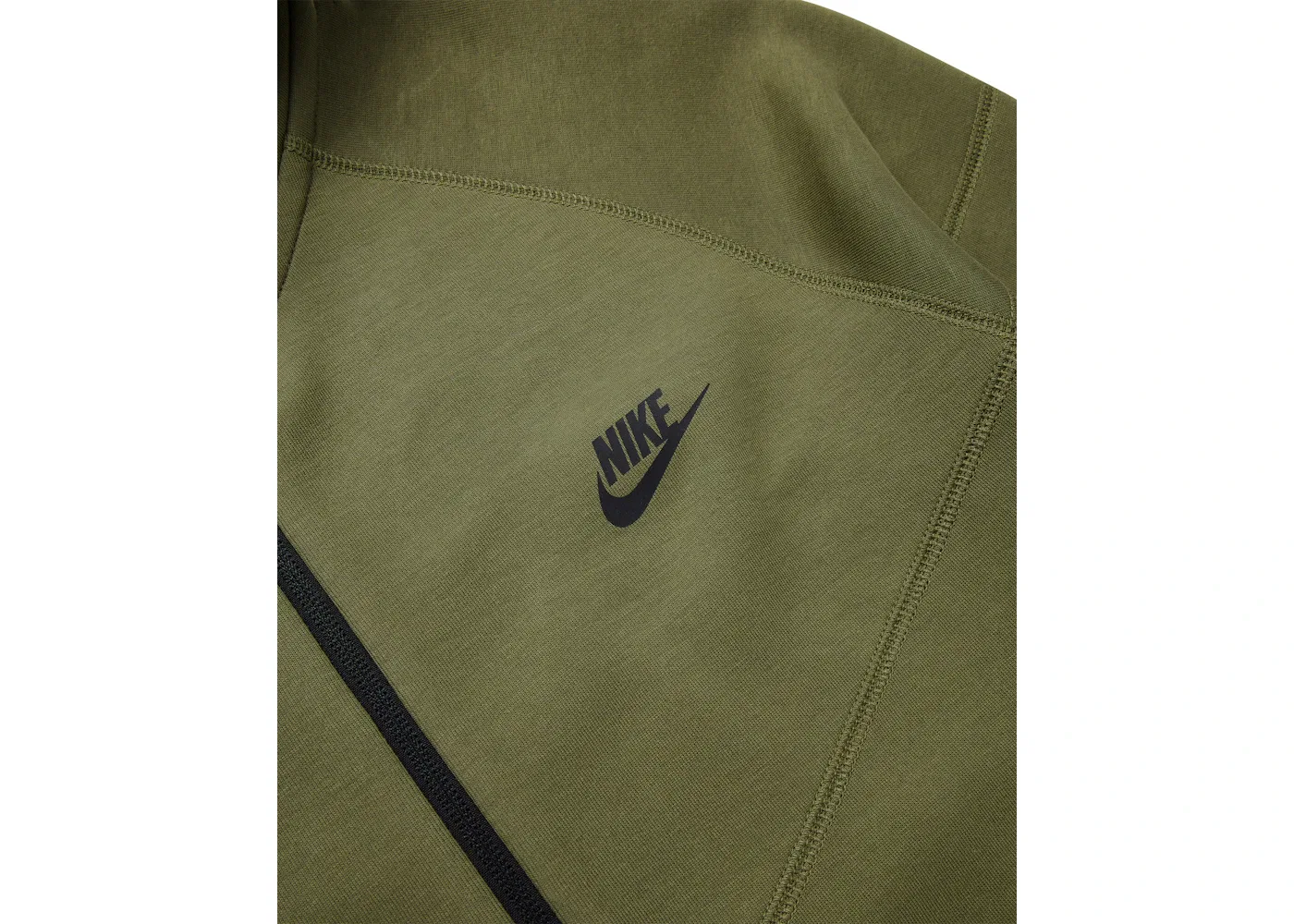 Мужская худи с длинным рукавом Nike Sportswear Tech Fleece Windrunner Full-Zip Hoodie Nike, Medium Olive/Black — фото 2