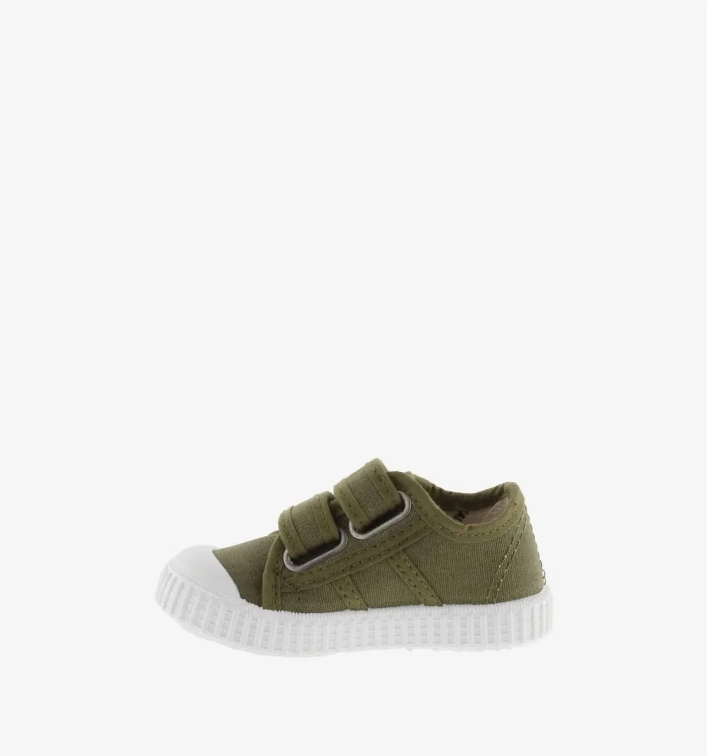 Детские кроссовки на липучках из хлопка 1915 Straps Canvas VICTORIA, Kaki Green — фото 3