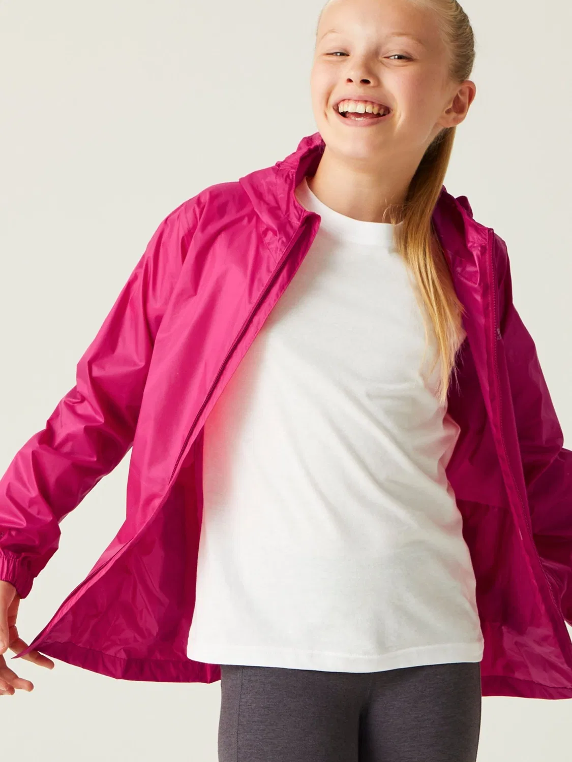 Куртка детская водонепроницаемая Pack-It Jacket III Regatta, розовая — фото 4