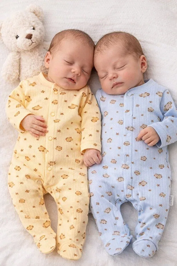 Детский комплект для мальчиков из 100% хлопка Enia Baby, Beige — фото 3