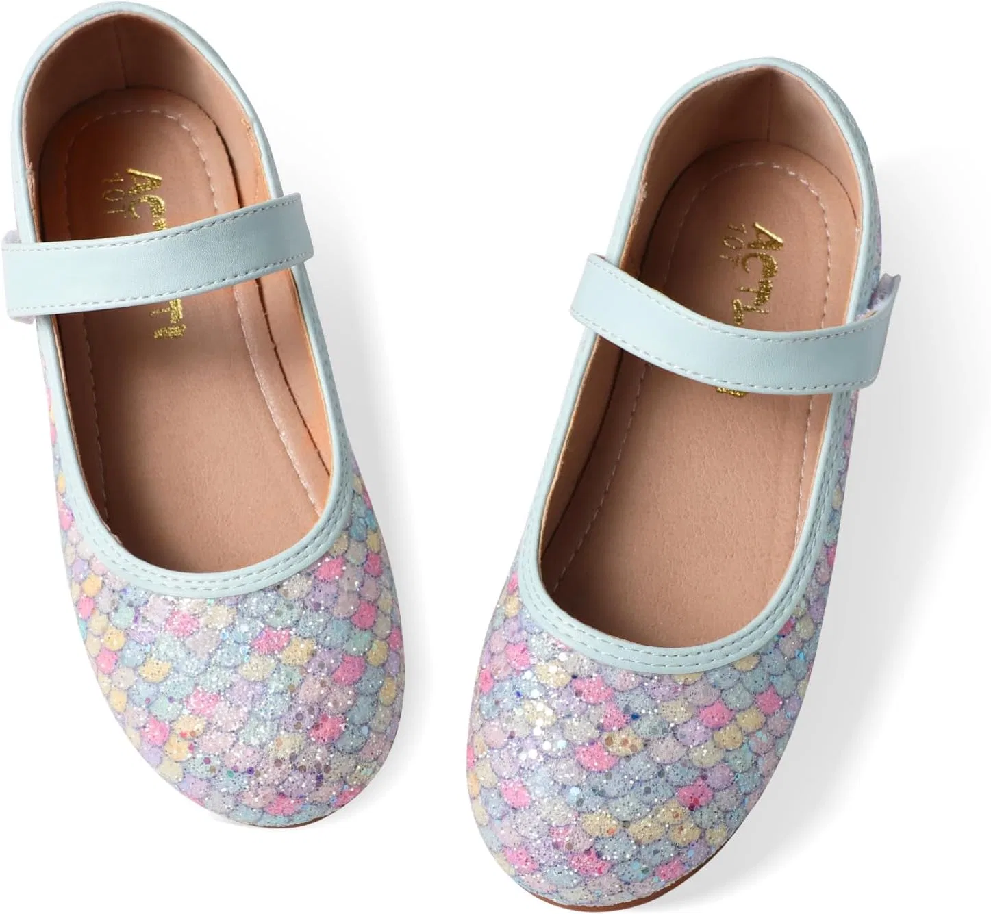 Детские балетки для девочек с принтом Mermaid Glitter Princess Secret Slippers, Mermaid Scales Multicolor