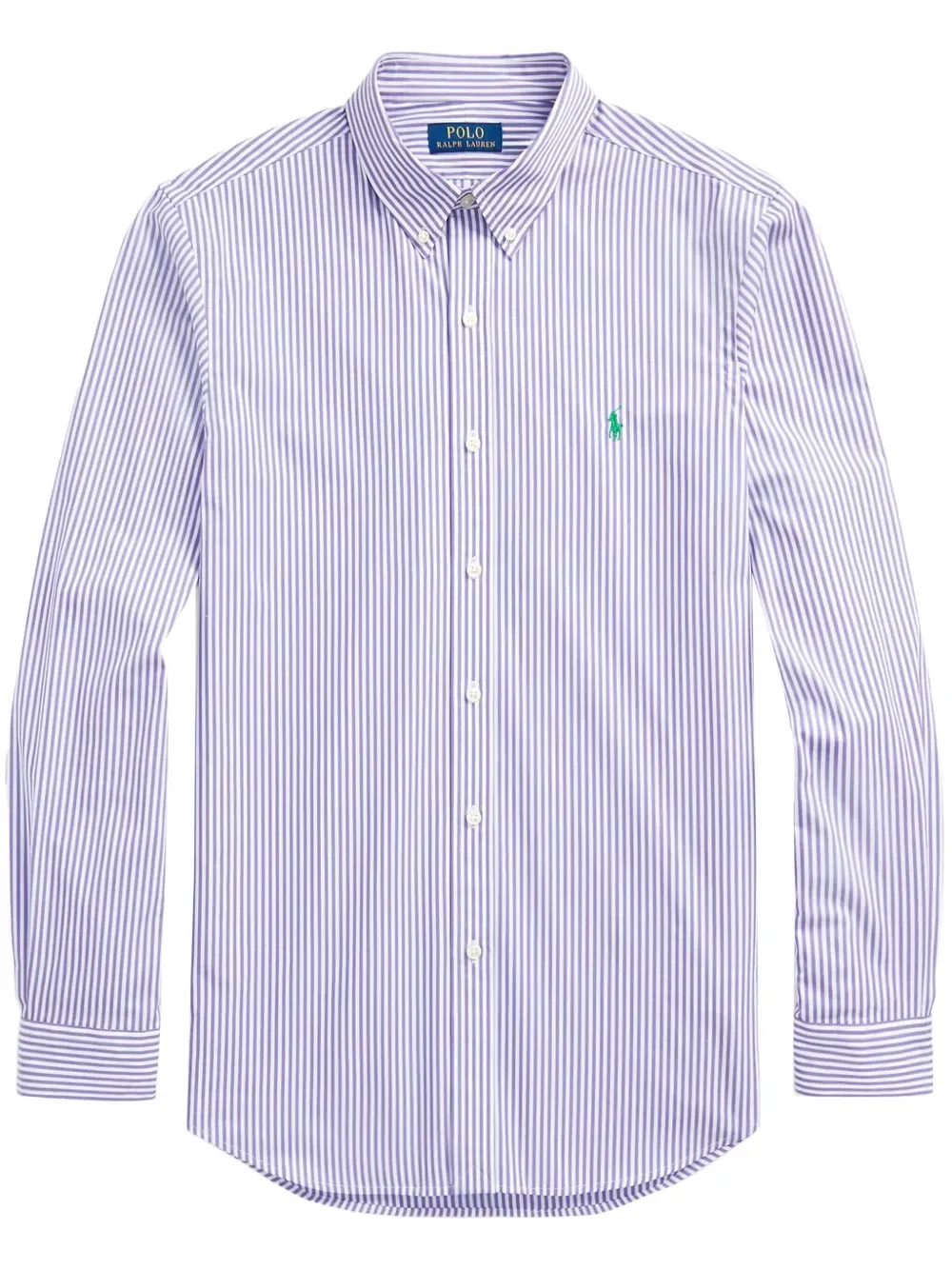 Полосатая рубашка с вышивкой Polo Pony Polo Ralph Lauren, фиолетовый