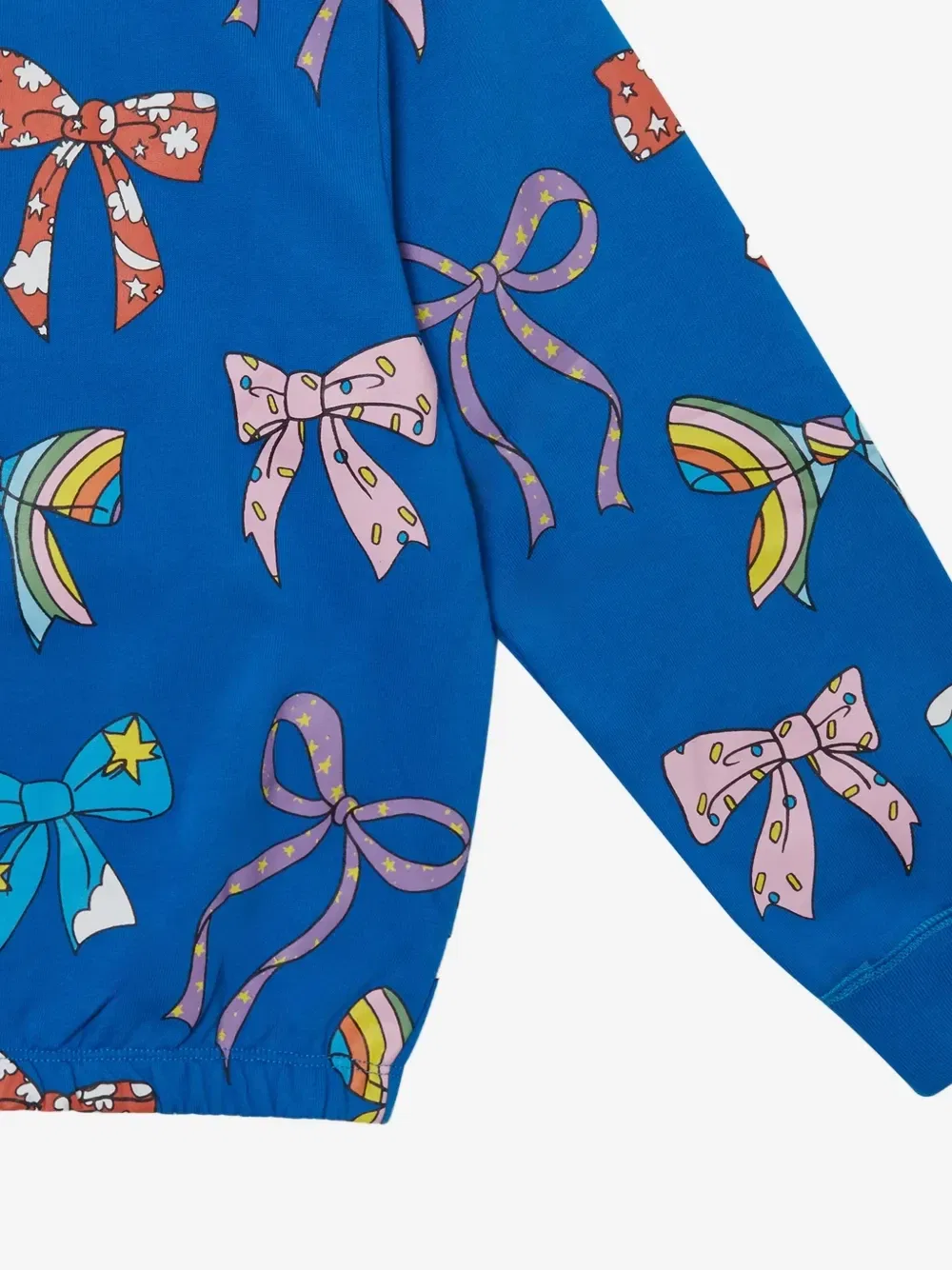 Свитшот с бантом Stella McCartney Kids, синий — фото 4