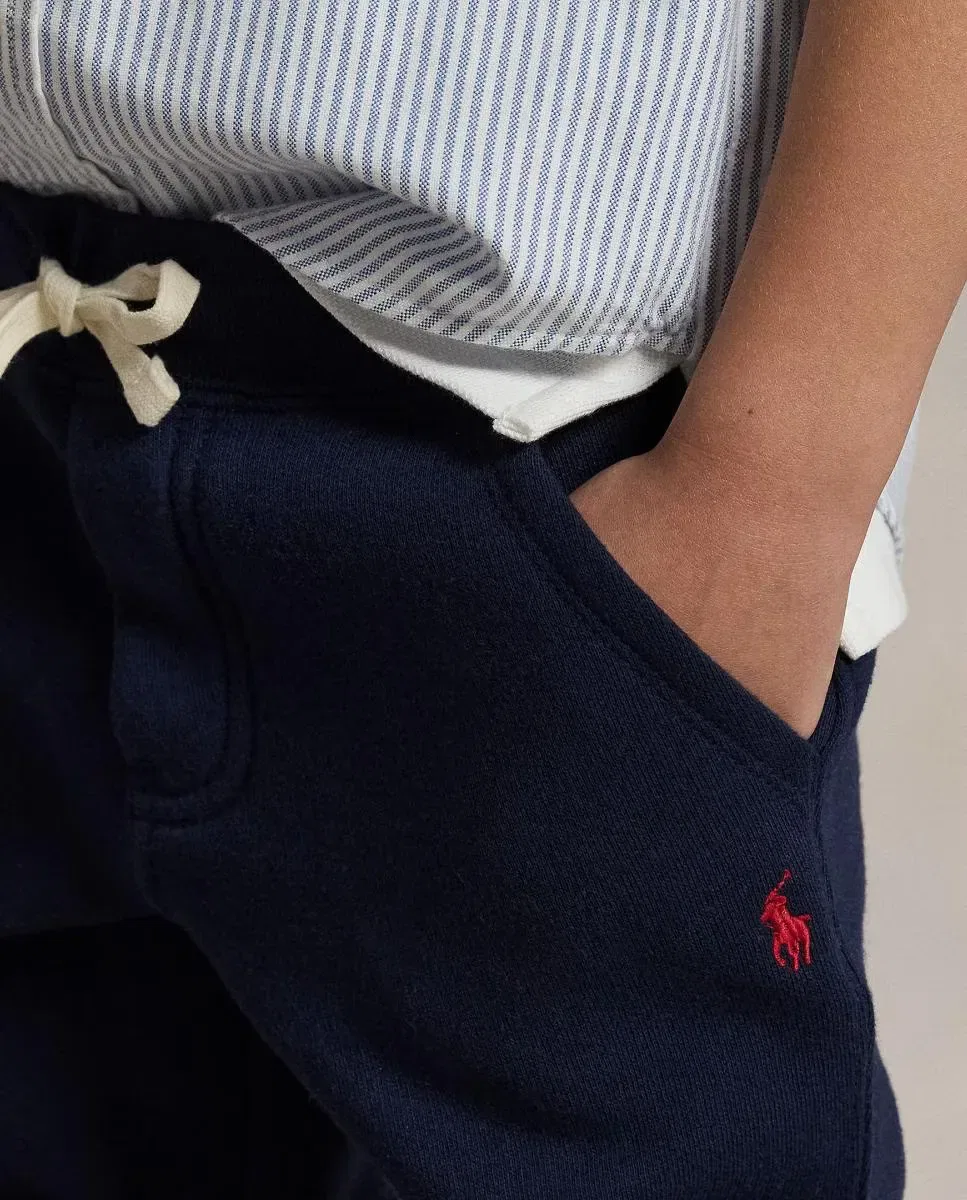 Детские спортивные штаны для мальчиков из флиса с вышивкой Polo Ralph Lauren, Azul Marino — фото 3
