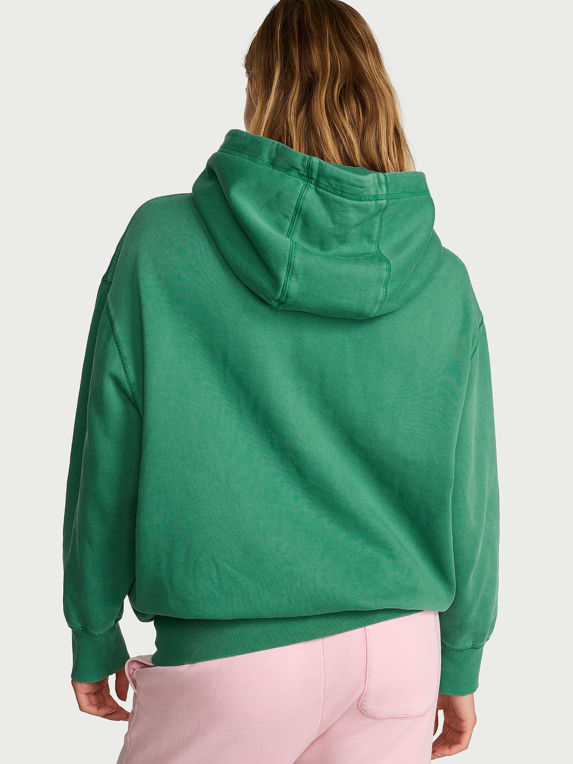 Худи с капюшоном Victoria's Secret Angel Essentials Iconic Fleece Relaxed, зеленый — фото 2