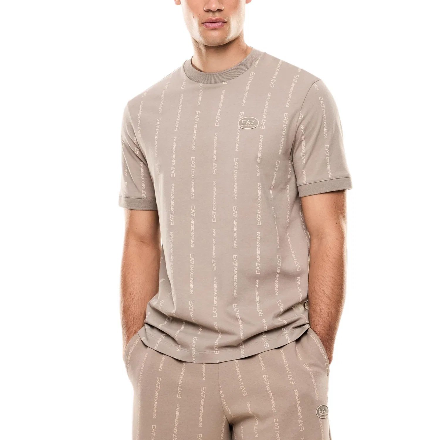 Мужская футболка EMPORIO ARMANI EA7, Light Brown — фото 4