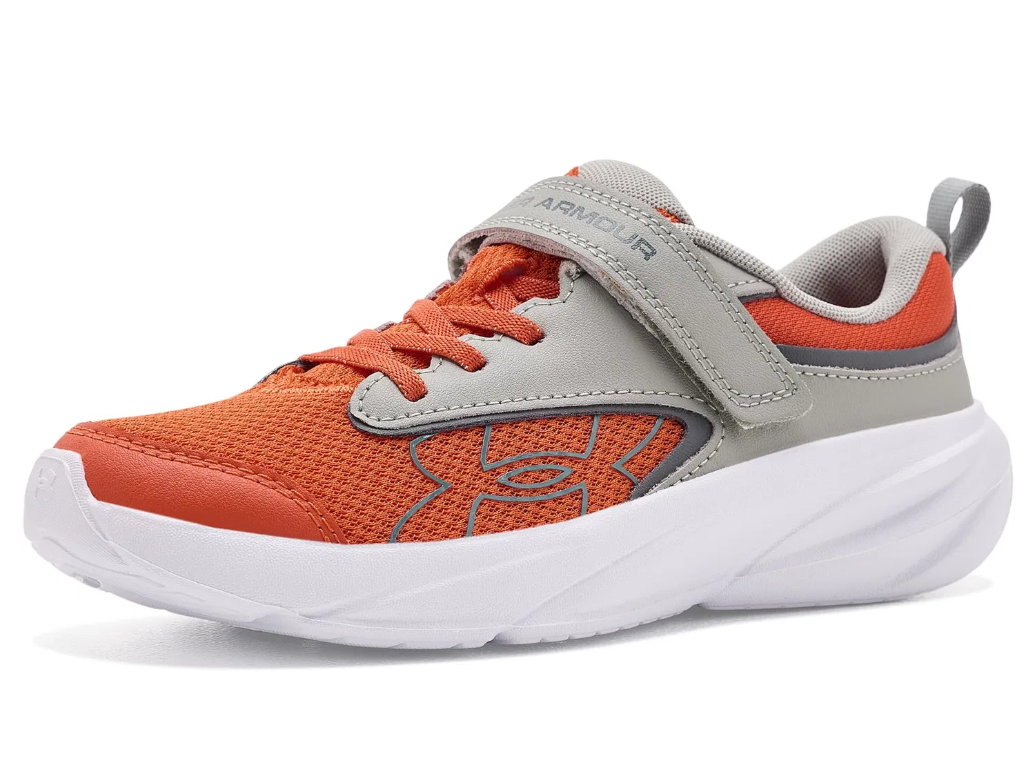 Детские кроссовки Pre School Surge 5 с альтернативной застежкой (для малышей) Under Armour Kids, Outrageous Orange/White/Titanium — фото 2