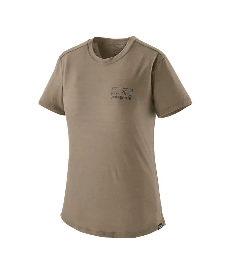 Мужская футболка из мериносовой смеси Patagonia Cap Cool Merino Blend Graphic Shirt Wing Grey, Beige