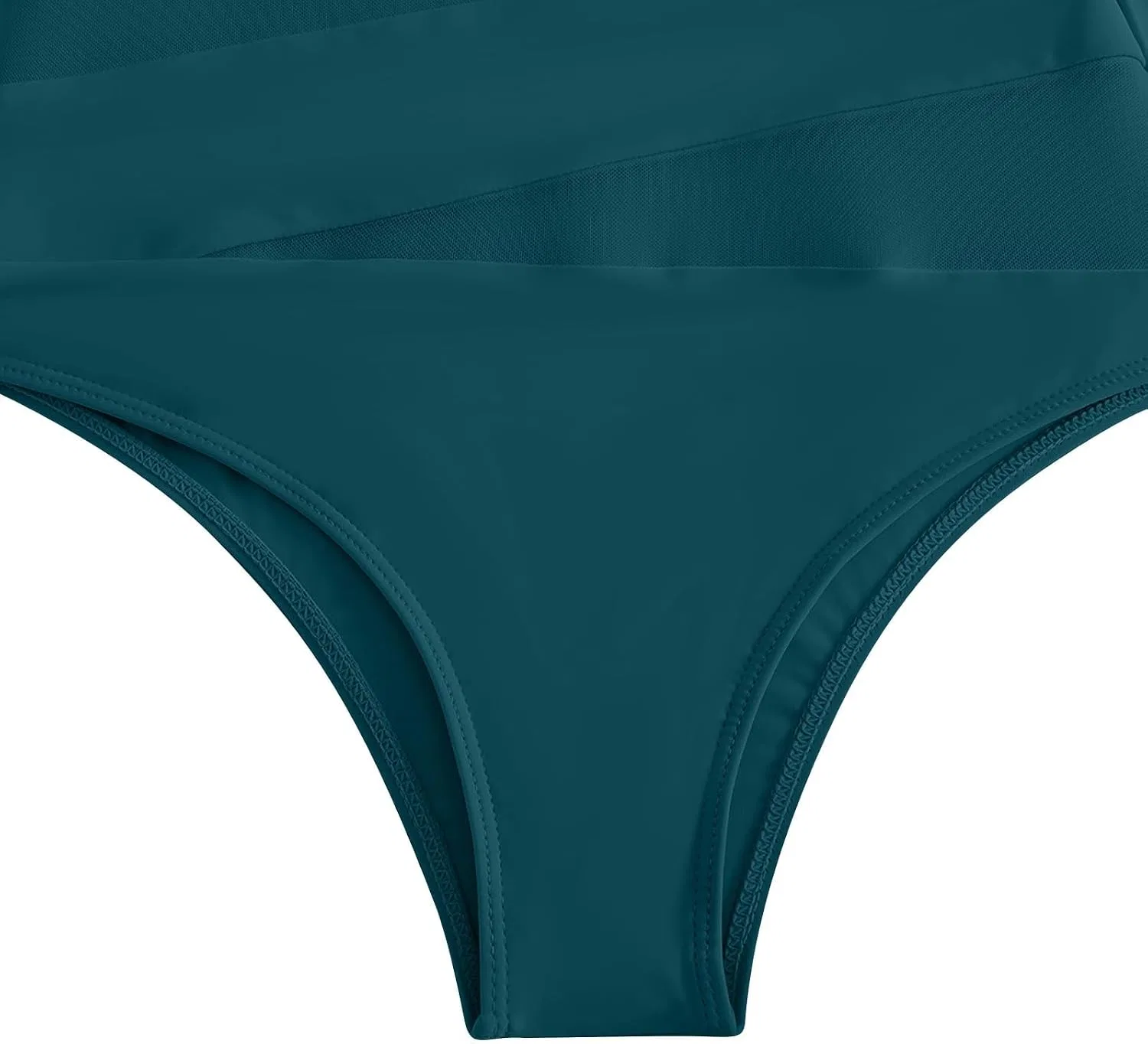 Женский цельнокроеный купальник с контролем живота One Shoulder Slimming, Mint Green — фото 2