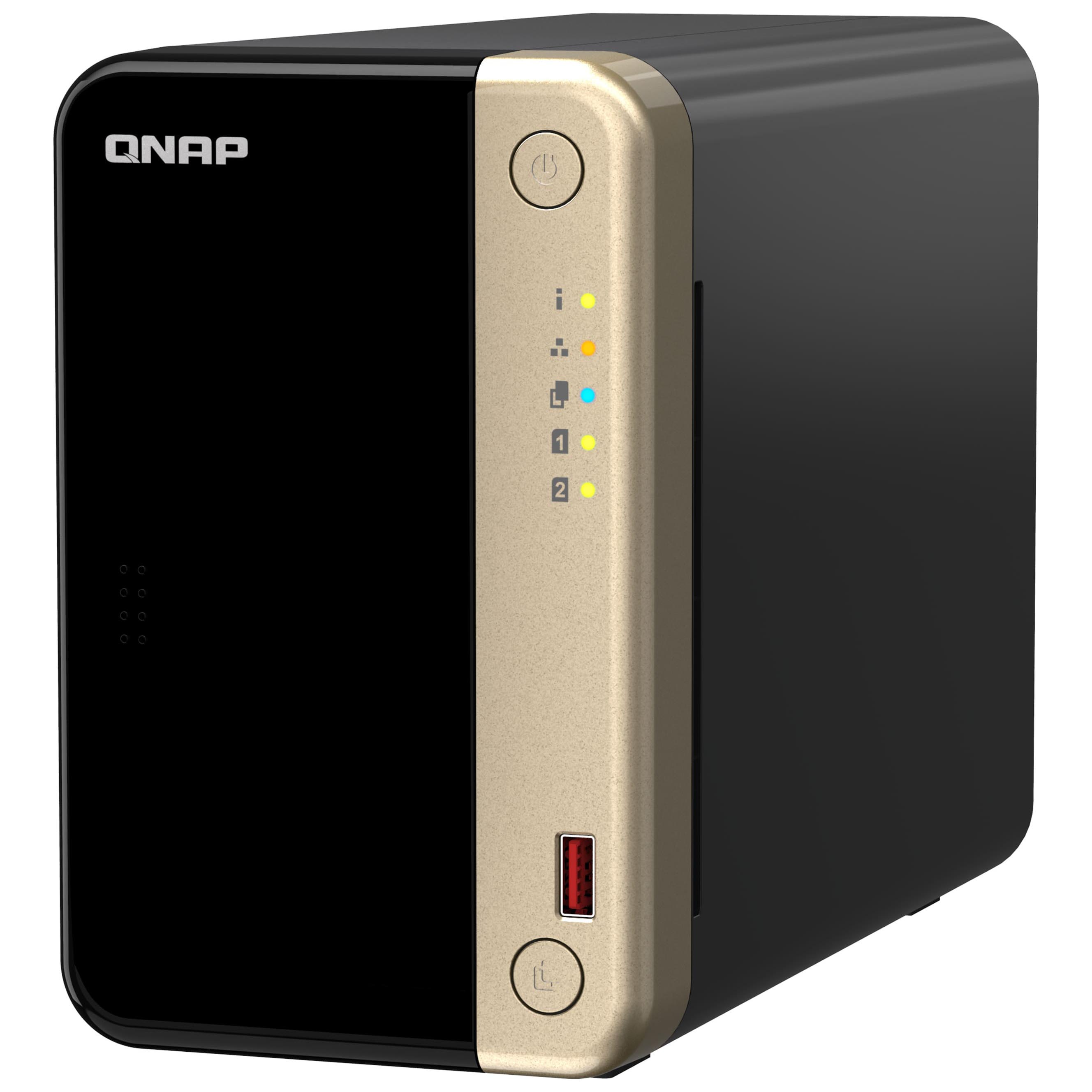 Сетевое хранилище QNAP TS-264 Nas DDR4 8 Гб, 2 отсека, без дисков, черный - фото