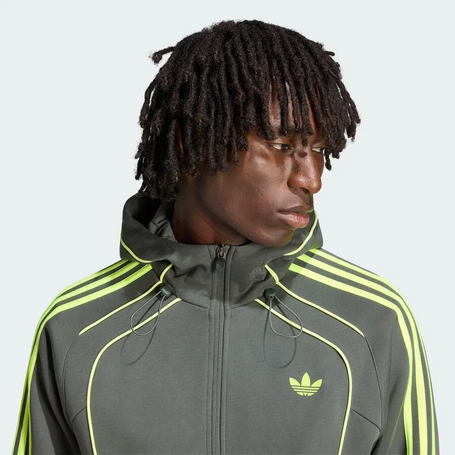 Худи на молнии ADIDAS ORIGINALS Teamgeist 26 цвета Apple, Пихта — фото 3