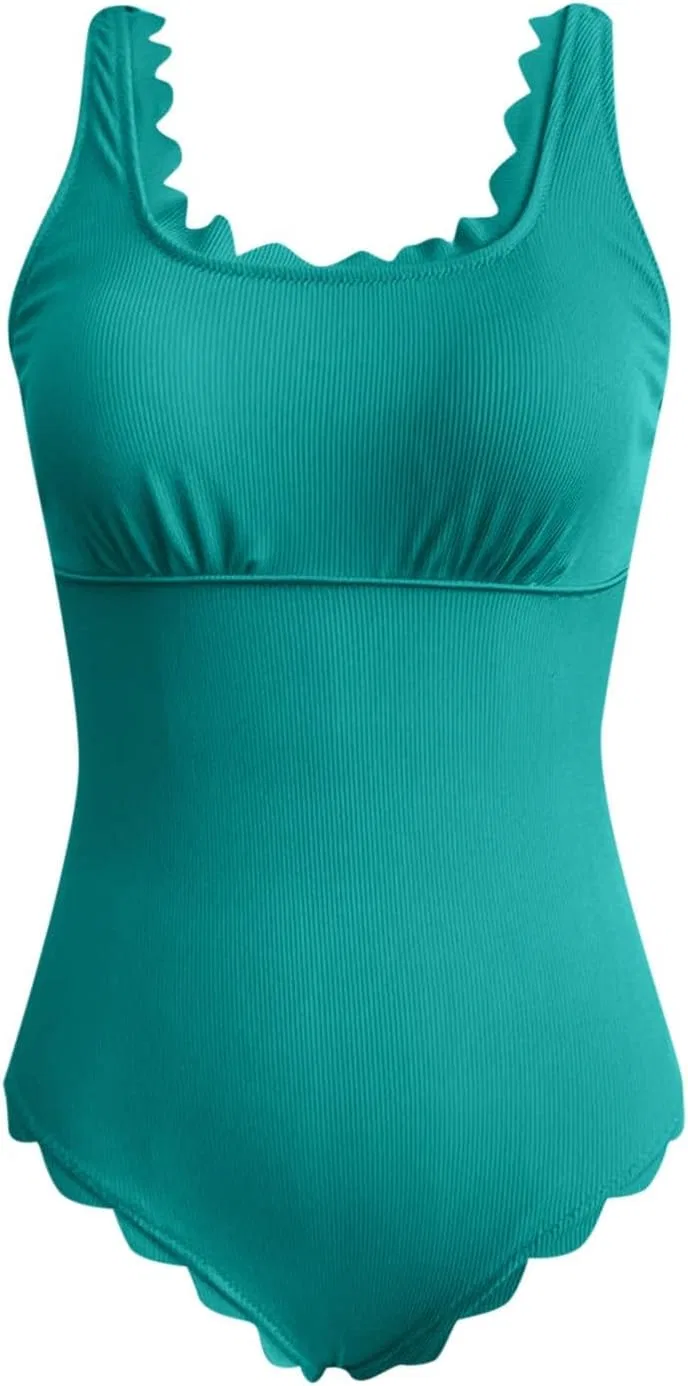 Женский рашгард с эффектом утяжки One Piece Swimsuit, Sky Blue — фото 3