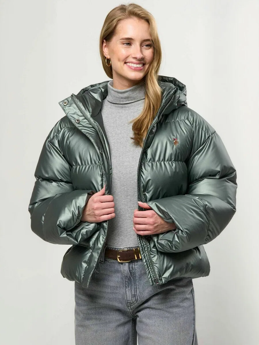 Зимняя куртка U.S. POLO ASSN. 'UWLean' зеленого цвета — фото 2