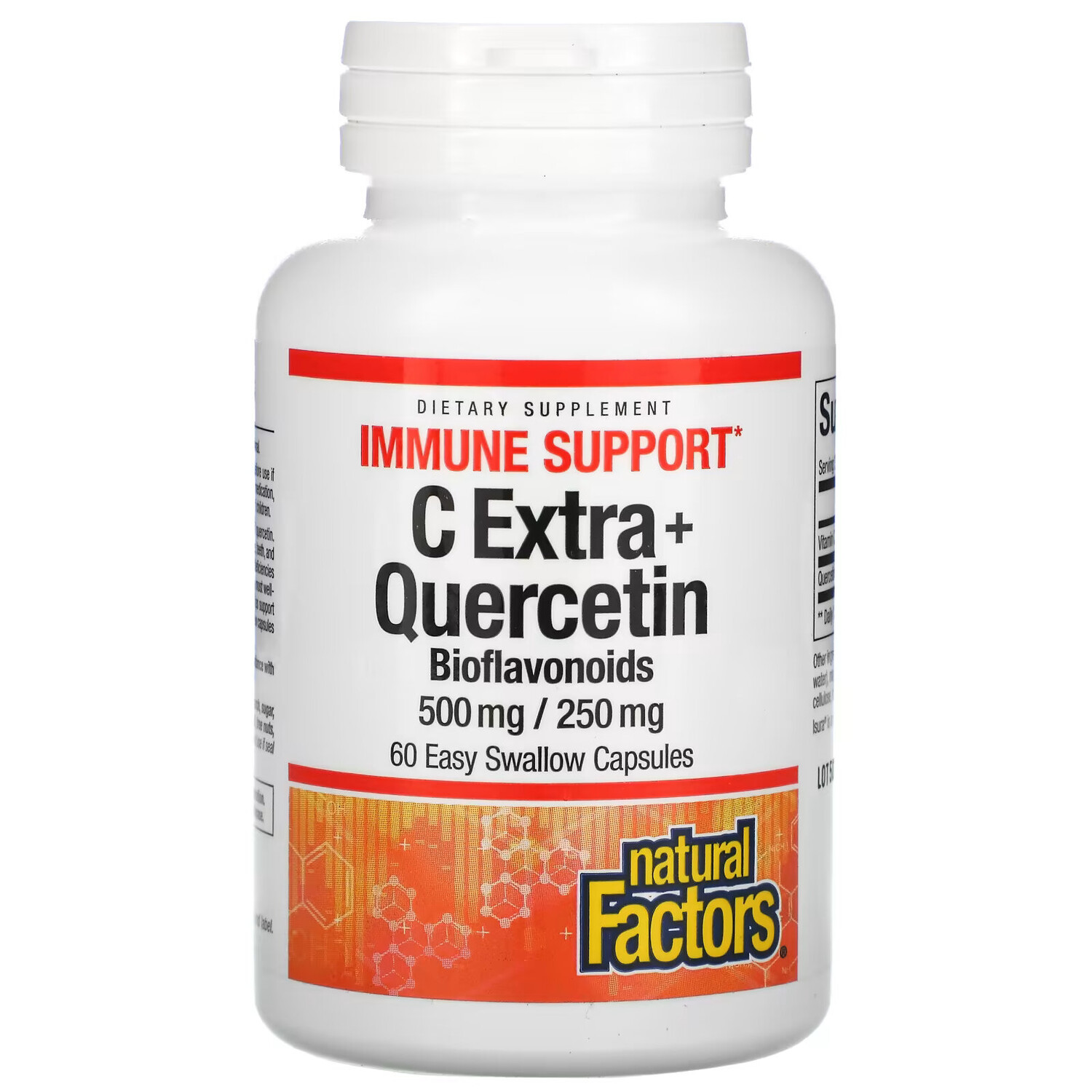 

Natural Factors, C Extra с кверцетином, 60 капсул, которые легко глотать