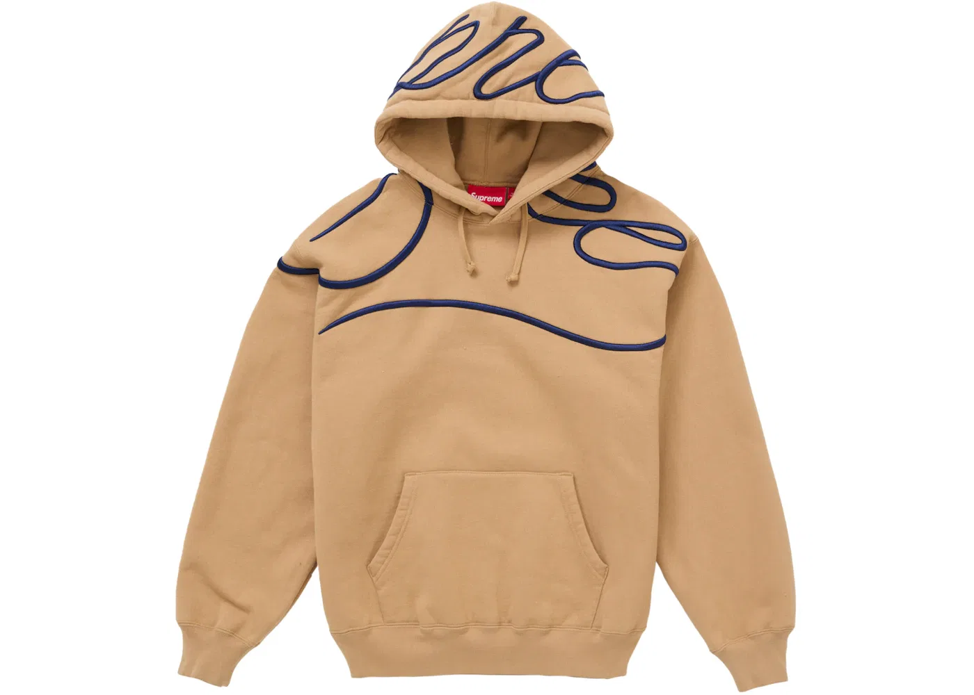 Мужская худи с принтом Supreme Shoulder Script Brown