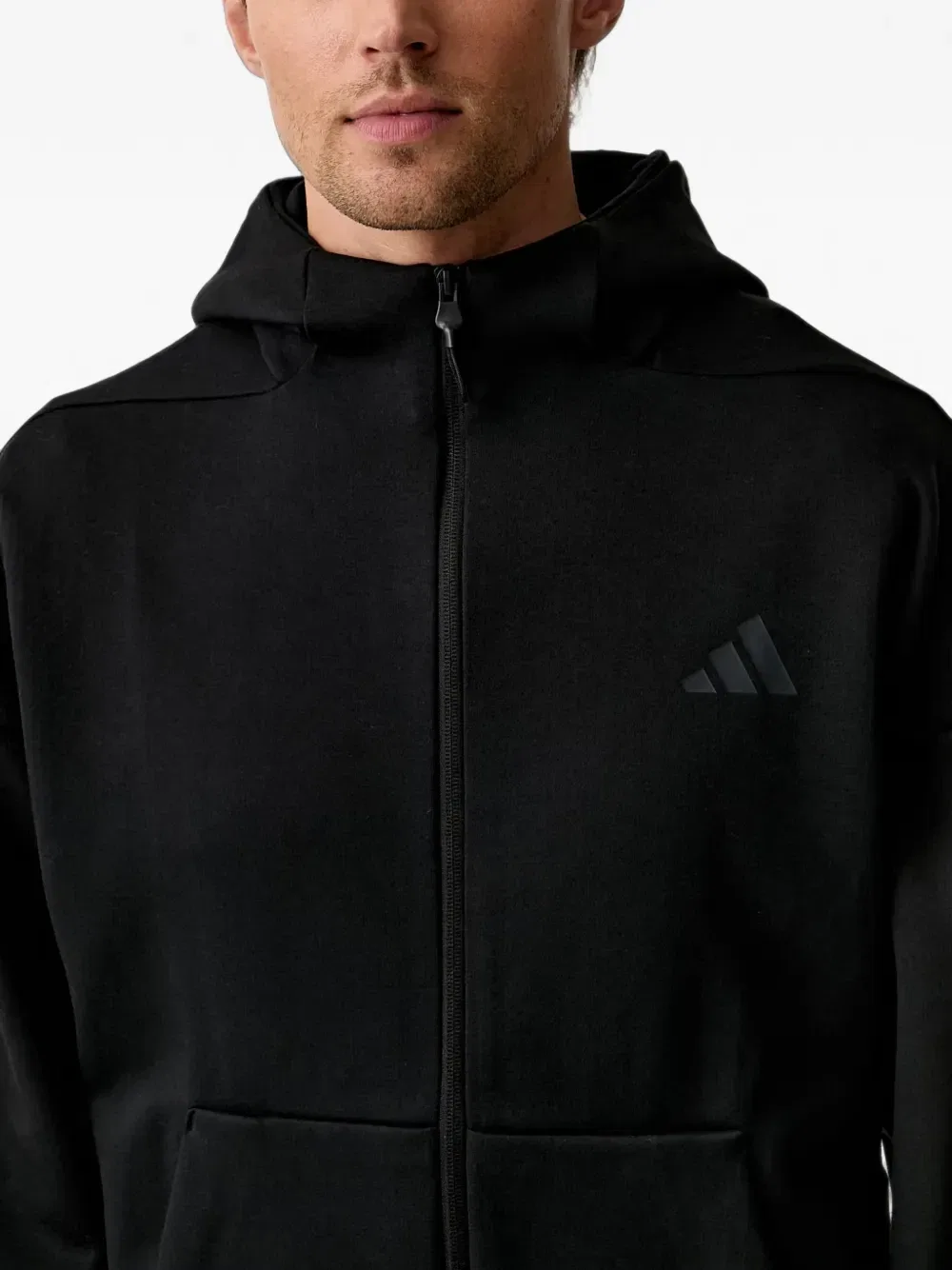 Худи Z.N.E. на молнии Adidas, черный — фото 4