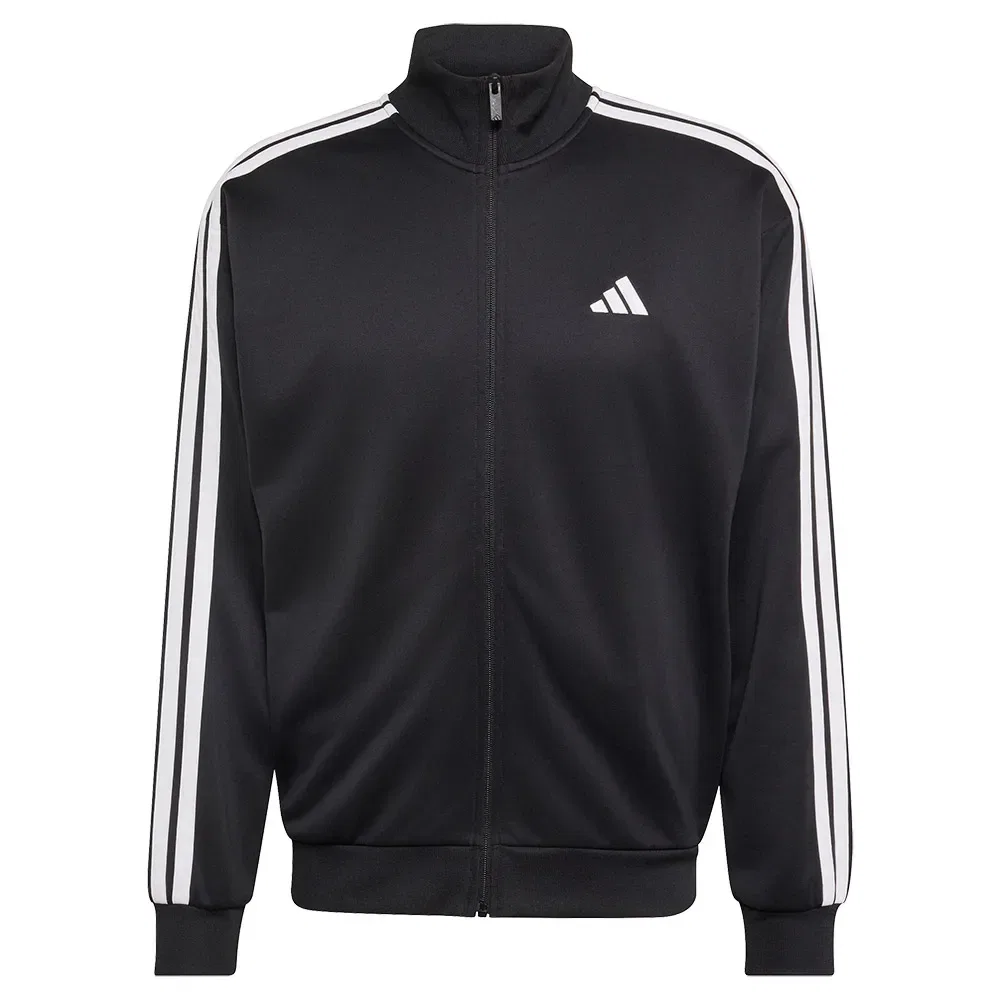 Мужской спортивный костюм из футера с принтом 3 Stripes Adidas, Black — фото 3
