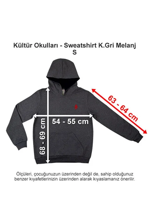 Детское худи для девочек с капюшоном хлопковое Culture schools-culture 2000 college sweatshirt Kültür, Dark Gray