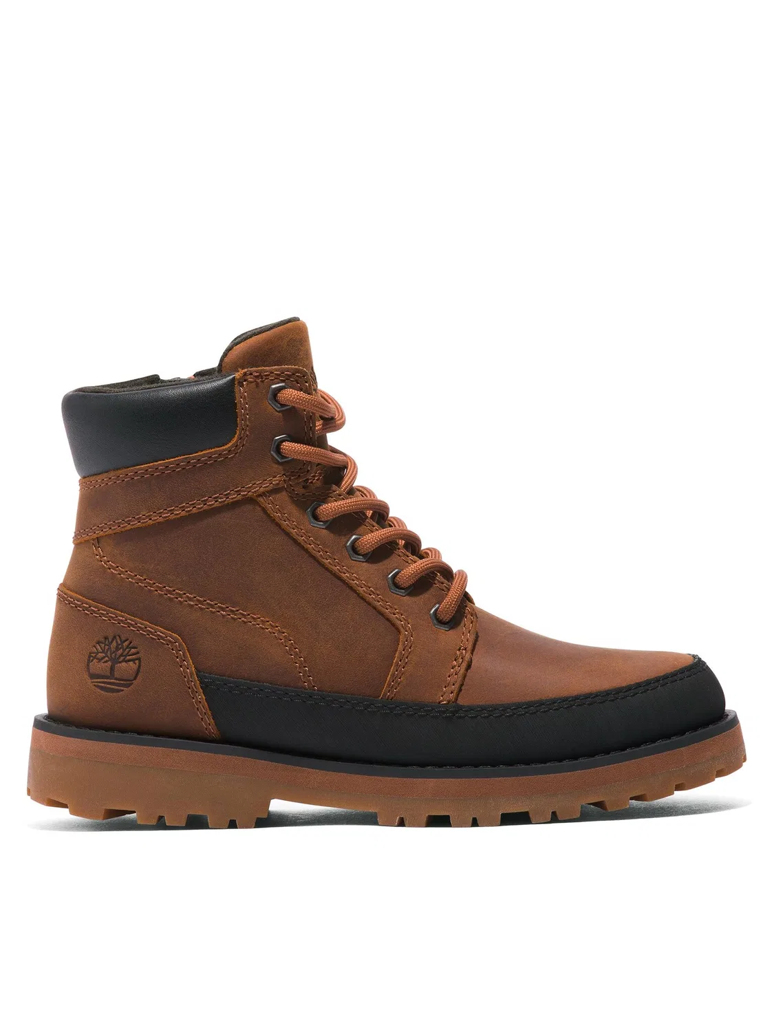 Ботильоны на шнуровке для мальчика Courma Kid Boot W/ Rand Timberland, коричневый