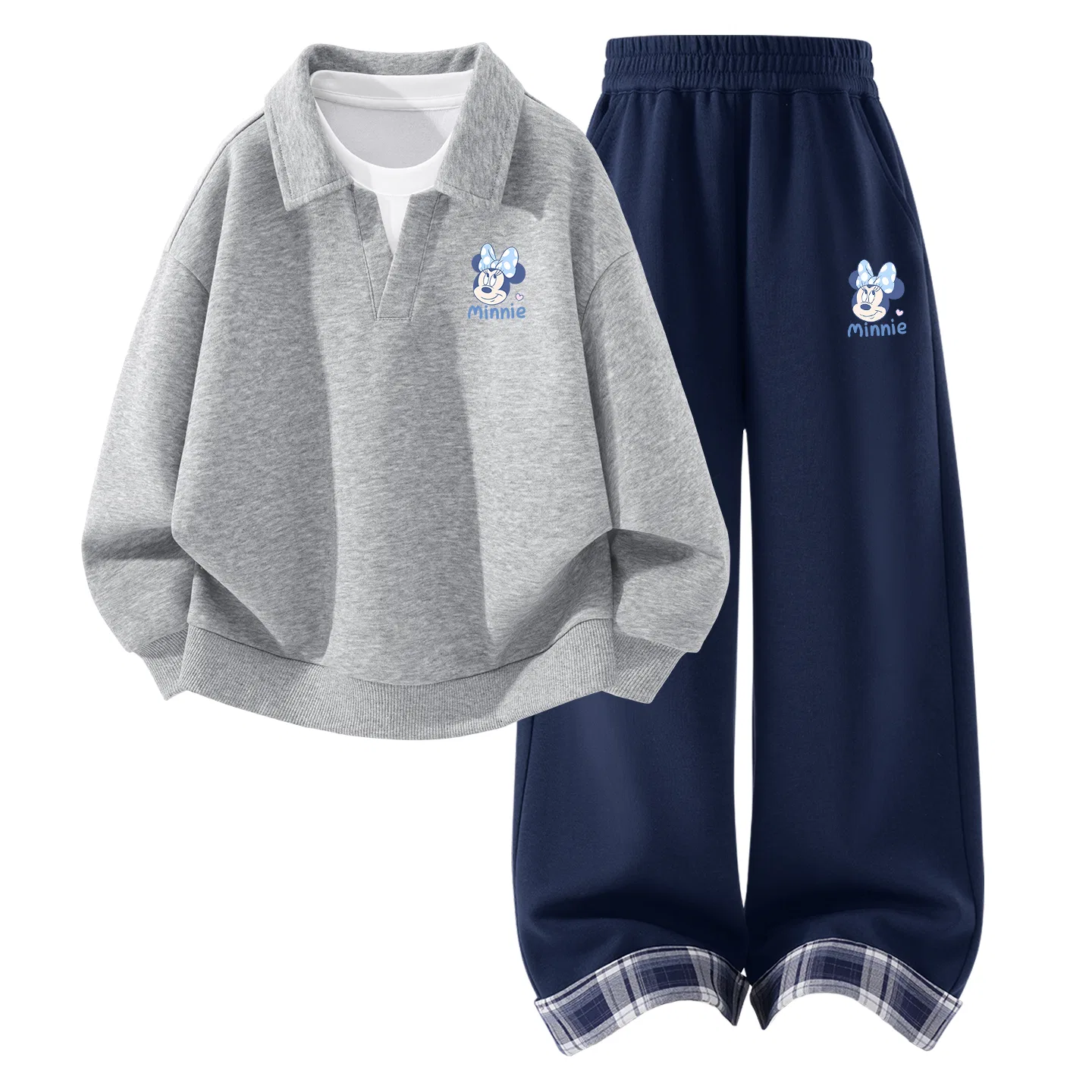 Детский спортивный комплект для мальчиков с поло-воротником, Di L Playful Nini K, Disney, Di L Playful Nini K Light Heather Gray+Di L Playful Nini K Navy Blue