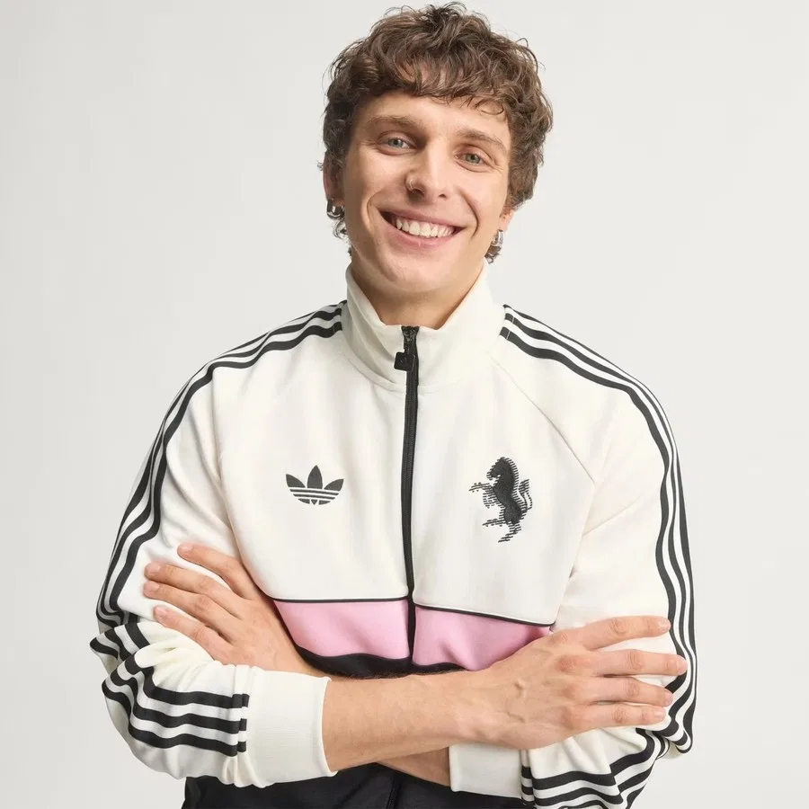 Мужской свитшот с флисовым воротником Juventus Turin OG adidas, Белый