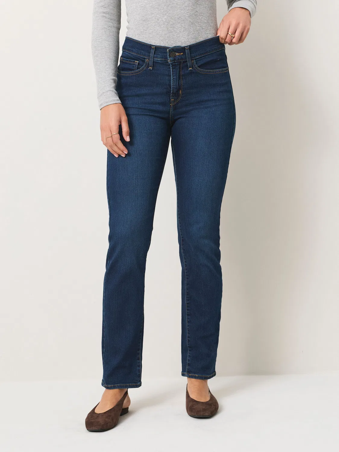 Levi's Eternal Indigo Dark Tint Blue 311 Моделирующие прямые джинсы — фото 3