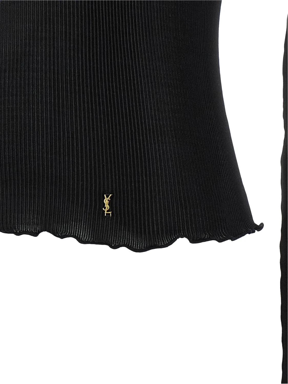 Топ "Кассандра" Saint Laurent, черный — фото 4