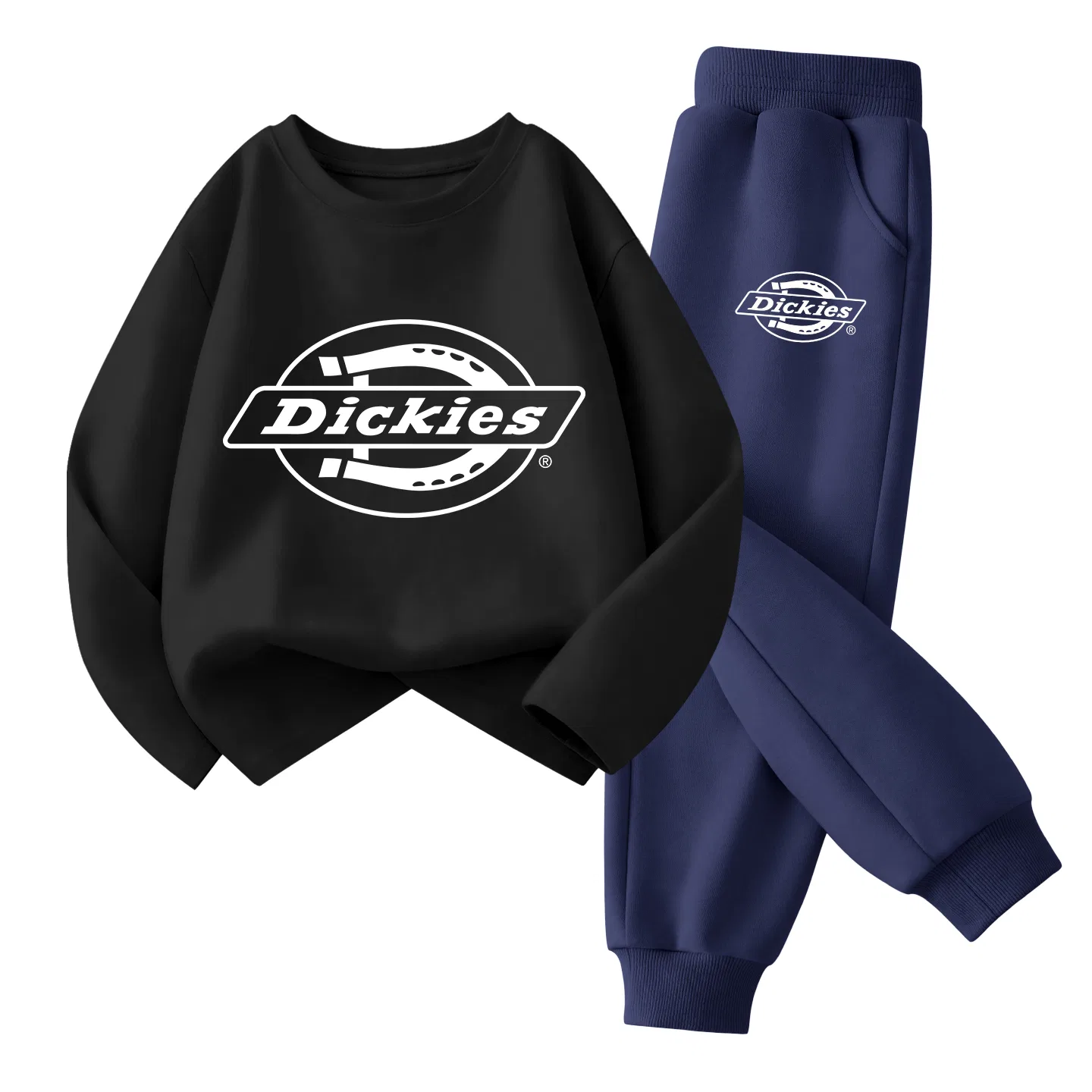 Детский комплект из футера с принтом Sun Mountain Logo Dickies, Sun Mountain Logo Vintage Green+Sun Mountain Logo K Gray — фото 4