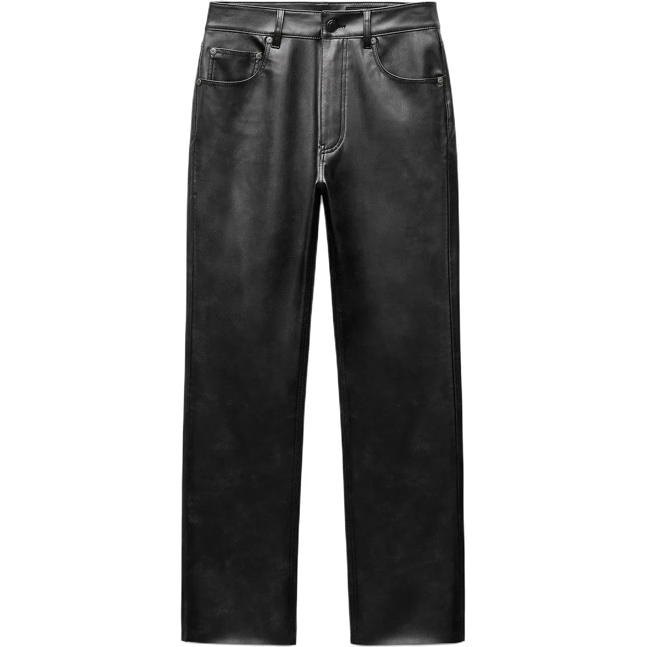 Женские кожаные брюки Black ZARA