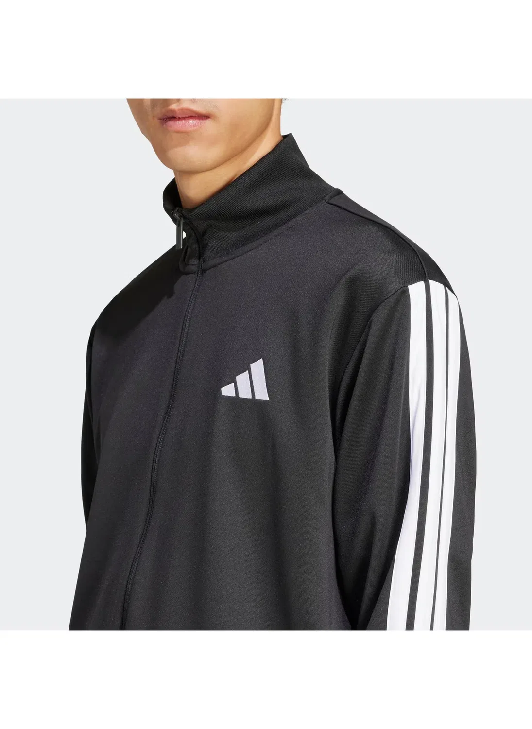 Спортивный костюм из футера с длинным рукавом 3-Stripes Adidas, черный — фото 4