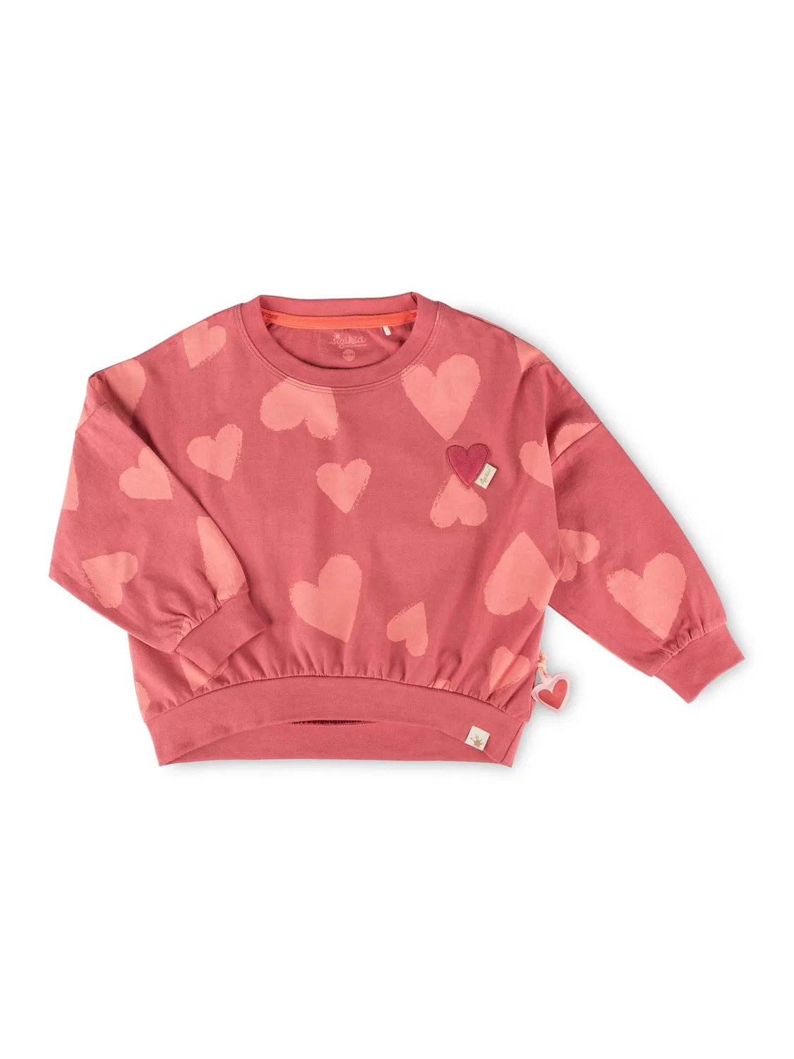 Рубашка Sigikid Langarmshirt Pink Birds розового цвета