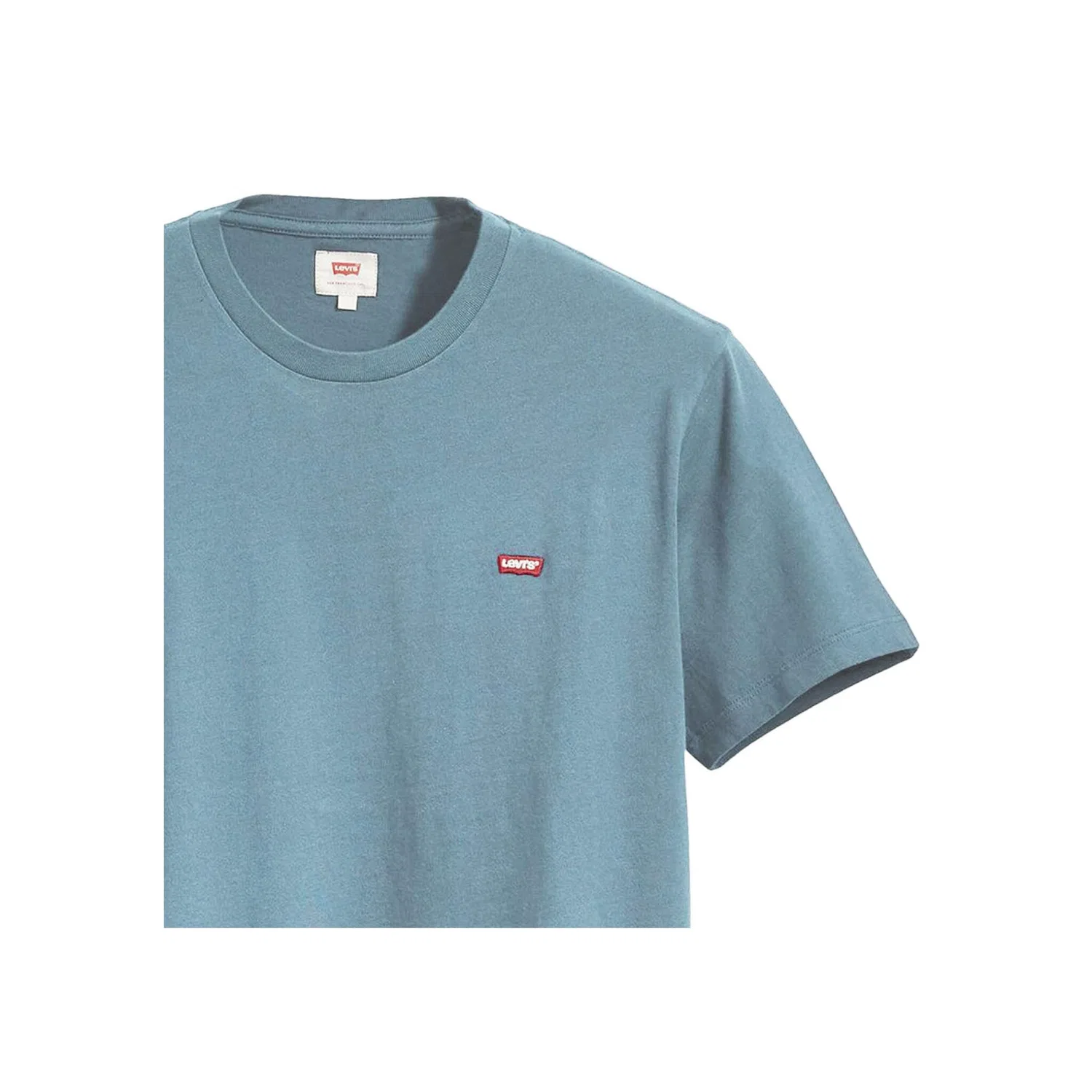 Мужская классическая хлопковая футболка Levi's, Light Blue — фото 2
