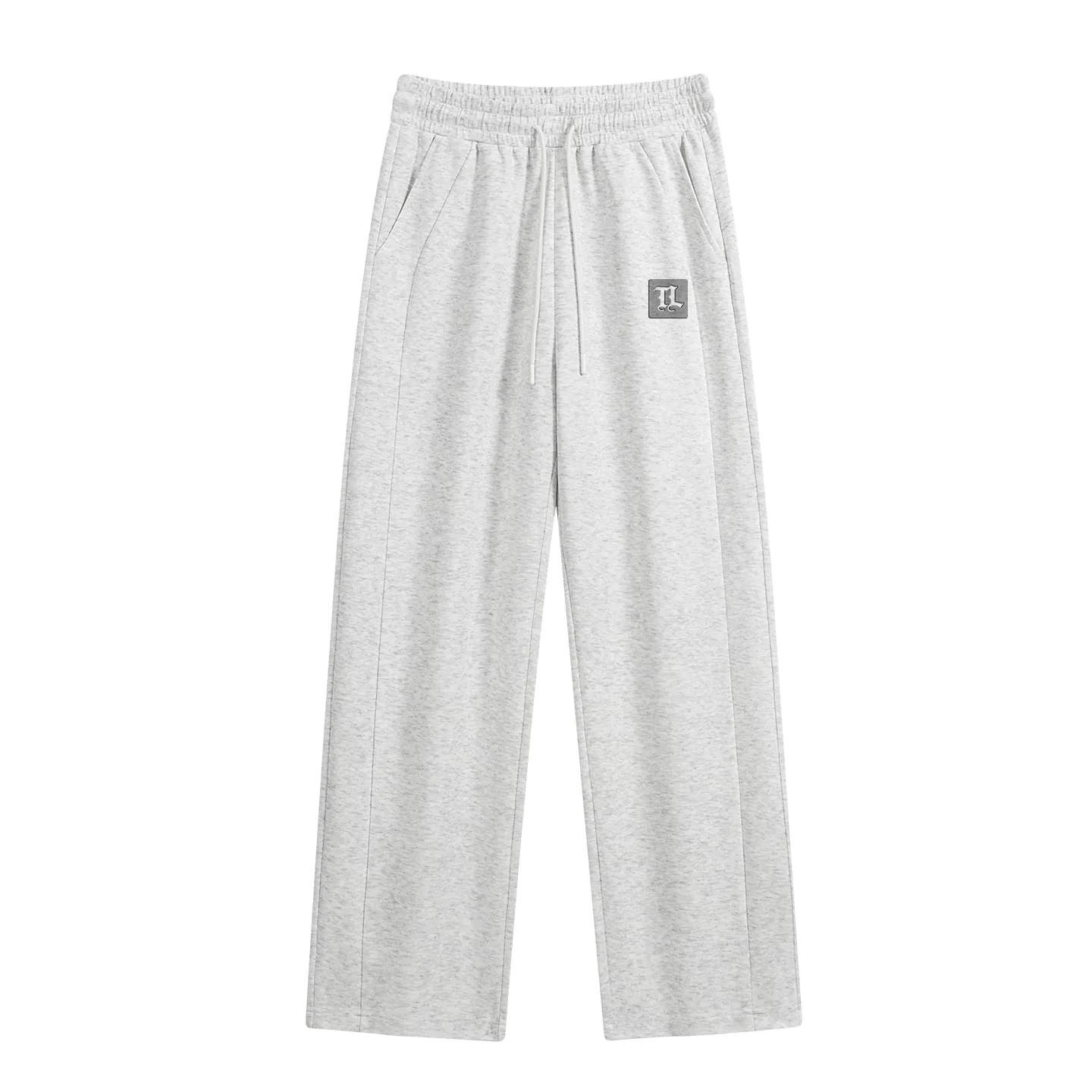 Детские спортивные брюки свободного кроя Tonlion, White Flower Gray