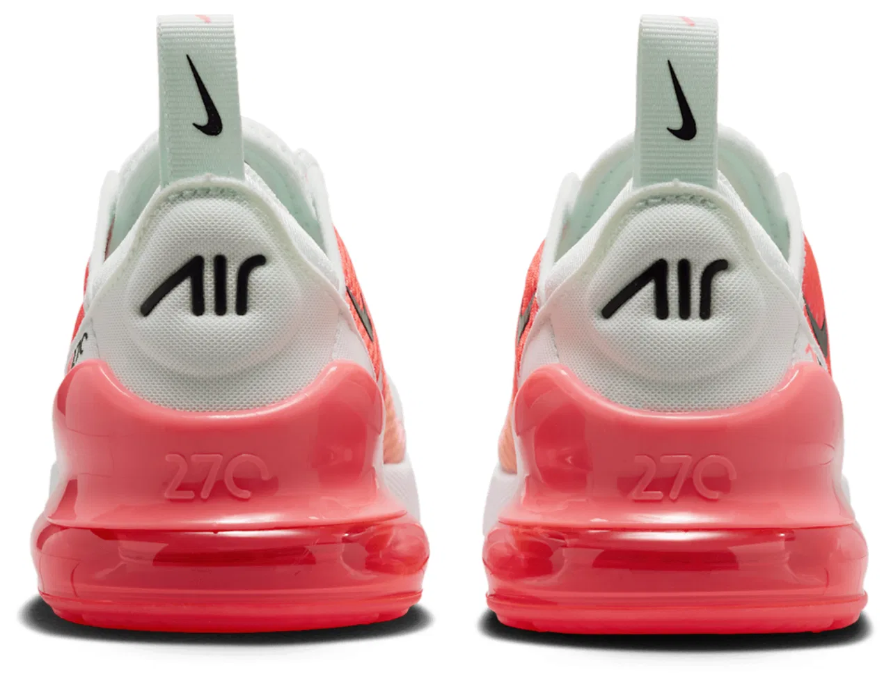 Кроссовки для девочек Air Max 270 Nike, цвет Barely Green/Black/Hot Lava — фото 3
