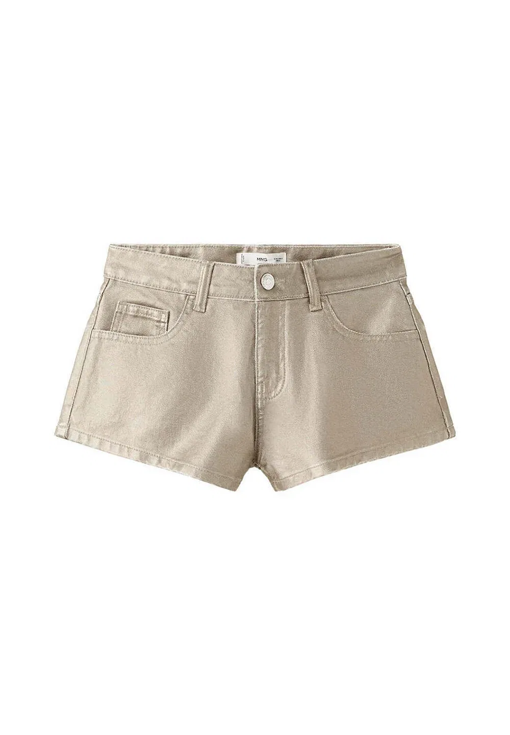 Подростковые джинсовые шорты Mango Kids, Beige — фото 4