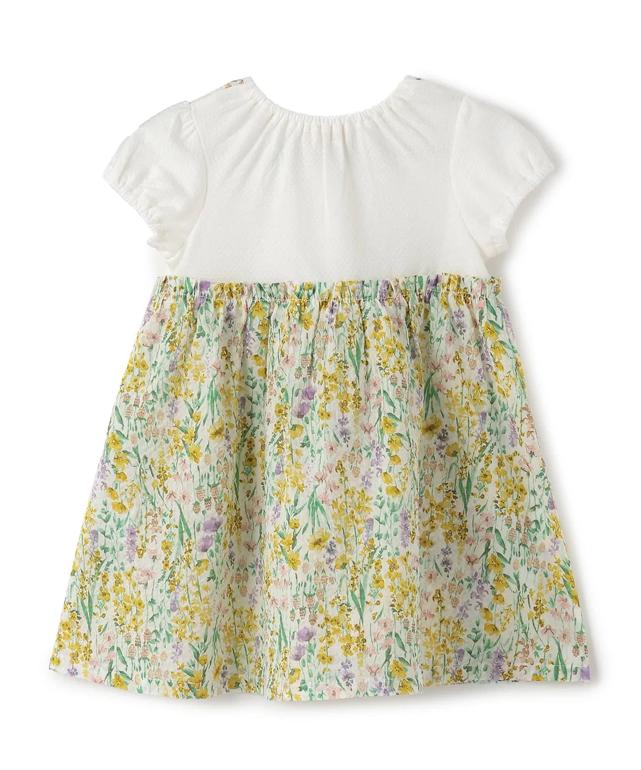 Детское платье для девочек с цветочным принтом, с коротким рукавом, Ripple Flower Print Half Sleeve Dress Sophie la girafe, Pink — фото 2