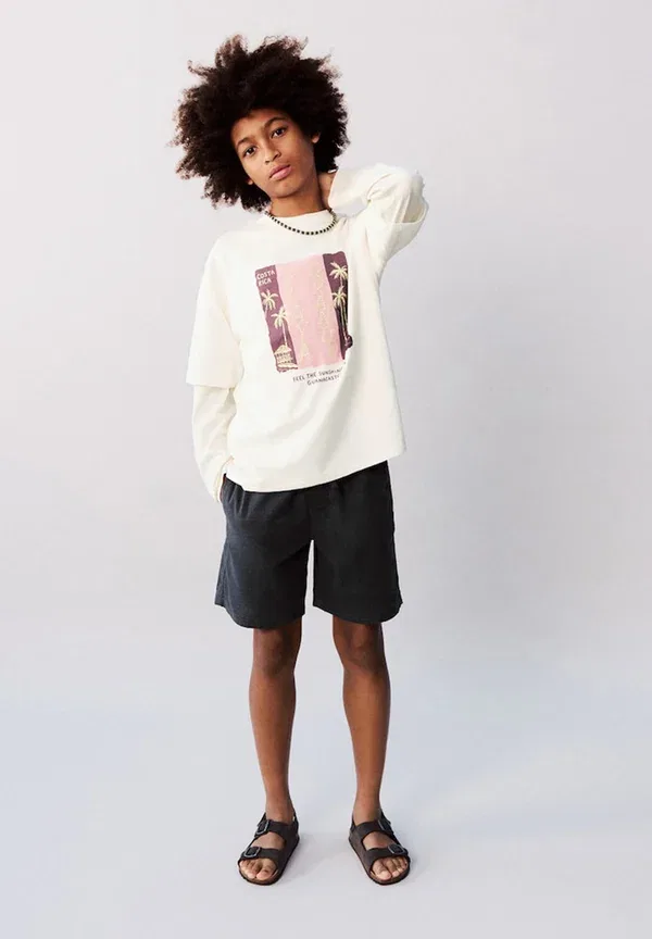 Детские шорты Mango Kids, антрацит
