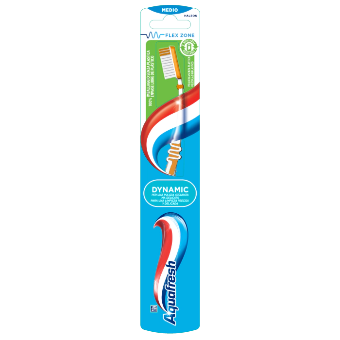 

Зубная щетка cepillo de dientes dynamic flex zone medio Aquafresh, цвет medio
