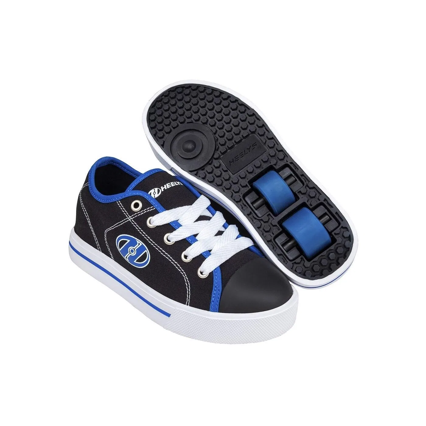 Детские роликовые кроссовки с колесами X2 Classic Heelys, Schwarz Weiss Blau
