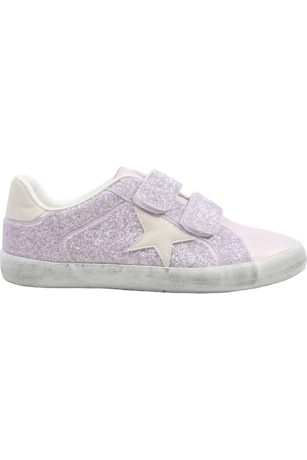 Детские кроссовки со звездой Koryana Nina, Light Purple Glitter — фото 3