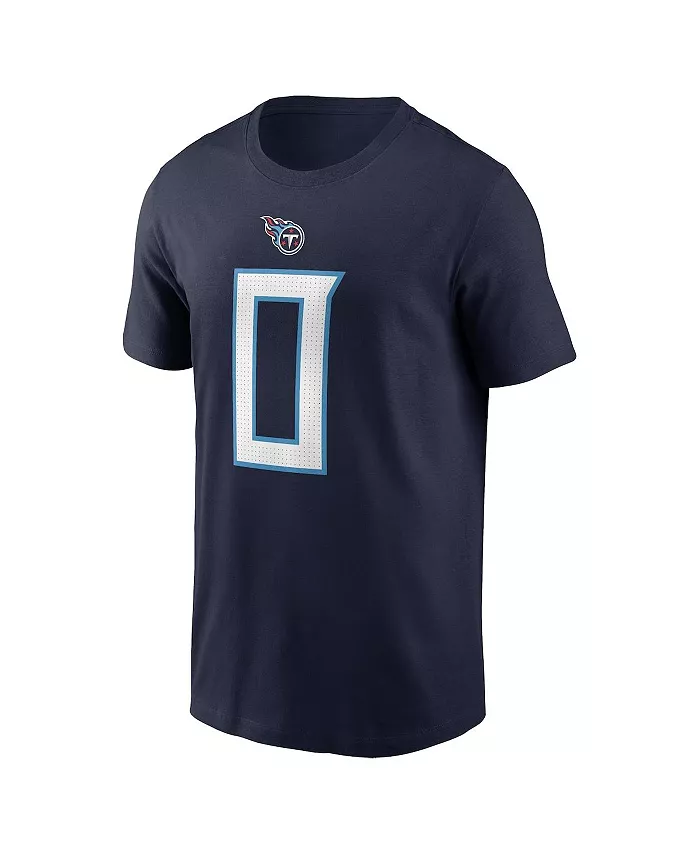 Мужская футболка с именем и номером игрока Calvin Ridley, Tennessee Titans, темно-синяя Nike — фото 2