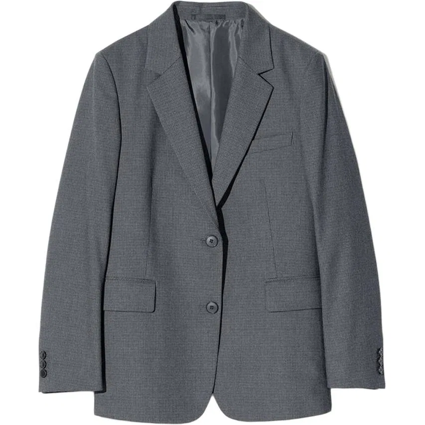 Костюм деловой, асфальтово-серый, UNIQLO, Asphalt Gray