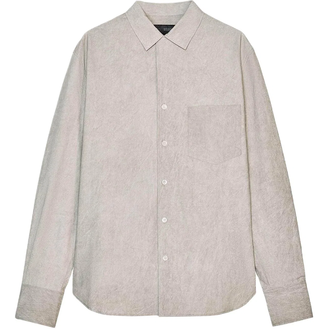 ZARA Женская рубашка с отложным воротником ZW Shirts White/Gray