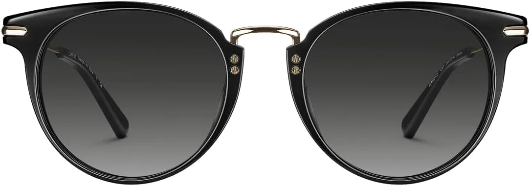 

Солнцезащитные очки CARFIA Retro Acetate Cat Eye для женщин, поляризованные, с защитой от УФ-излучения, с металлической перемычкой, 3. Gradient Grey Lens Black Frame