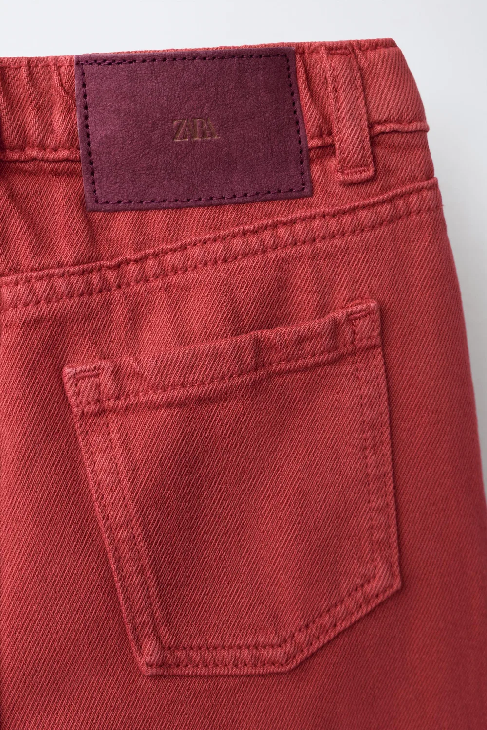Прямые джинсы ZARA, Red — фото 4