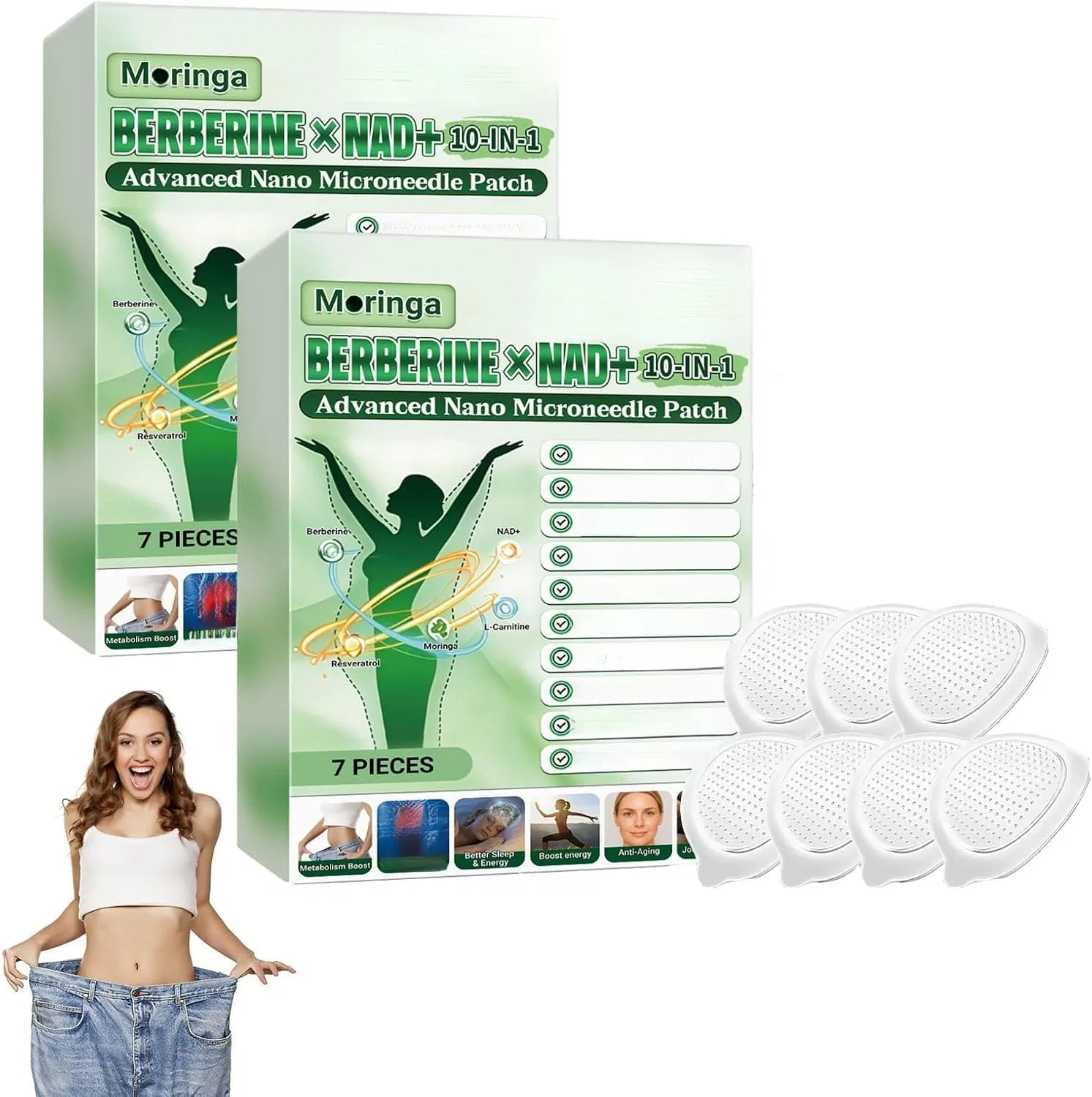 Пластырь для кожи Moringa 10-in-1, 2 упаковки Generisch