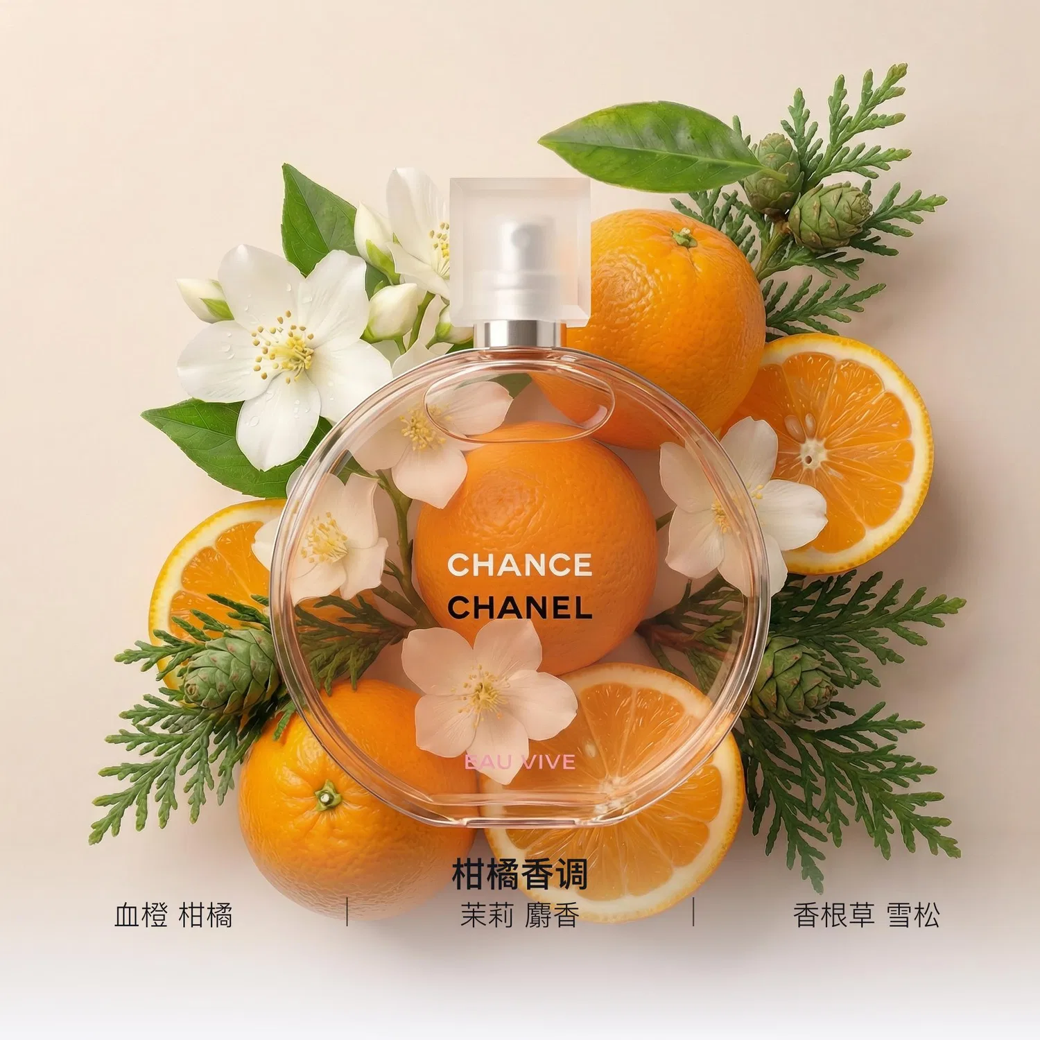 Женские духи Orange Encounter Active, CHANEL, 50 мл, Blood Orange Musk Cedar — фото 2
