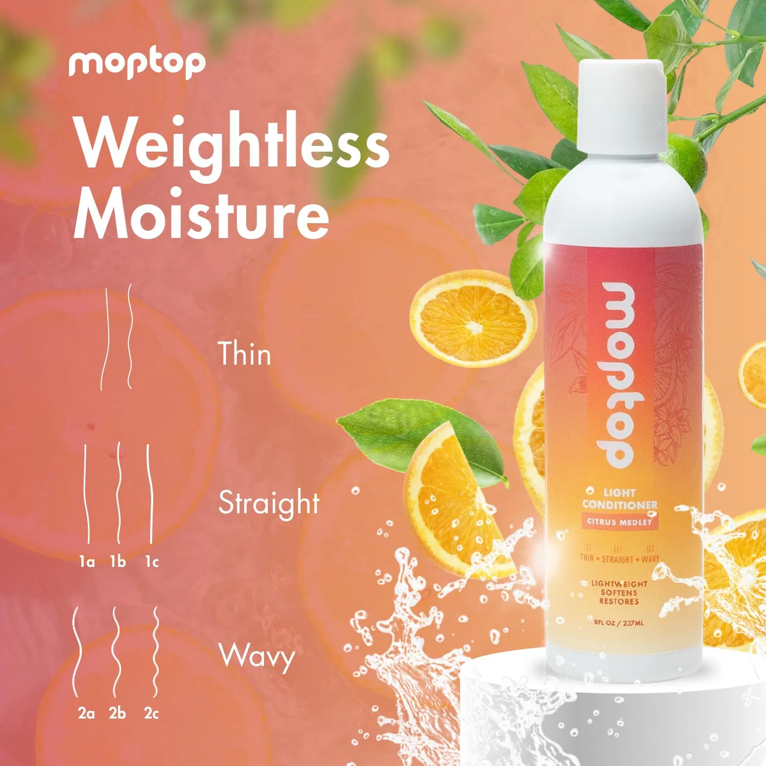 Кондиционер для волос MopTop Light Conditioner Citrus Medley, 236.59 мл — фото 3