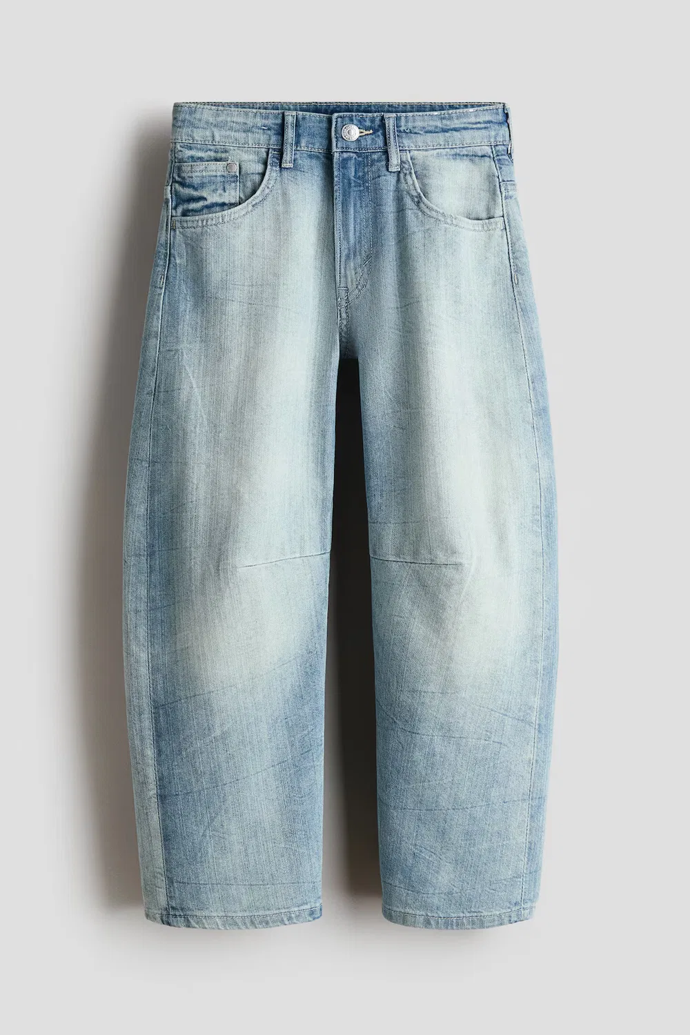 Свободные джинсы-бочонки H&M, Helles Denimblau — фото 4