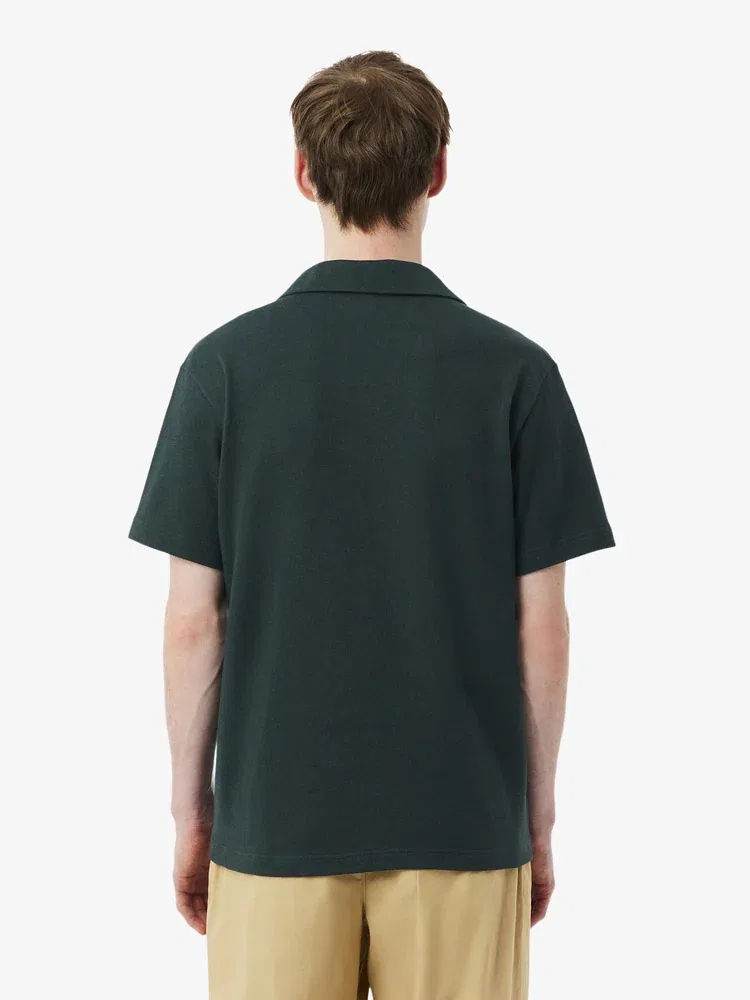 Футболка поло с коротким рукавом, льняная, PH2449 LACOSTE, Green — фото 3